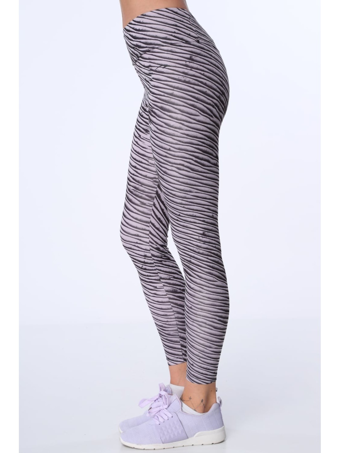 Sports leggings with patterns, pale pink MR15285 - Online store - Boutique